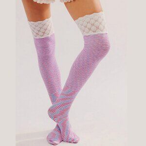 Free People Mermaid Marled Over The Knee Socks